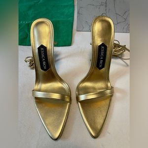 Gold Jessica Rich Rich Sandal size 8